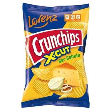 Crunchips X-Cut Chipsy ziemniaczane o smaku ser-cebula 140 g - 2