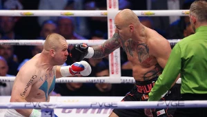 Łukasz Różański (z lewej) w walce z Arturem Szpilką