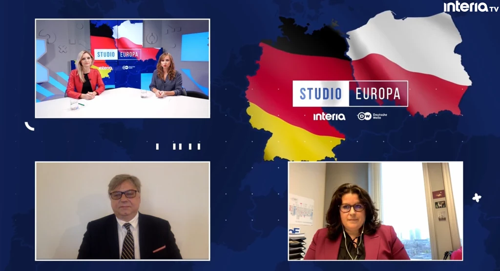 Gośćmi "Studio Europa" byli: Lena Düpont, europosłanka CDU i Kosma Złotowski, europoseł PiS Gośćmi "Studio Europa" byli: Lena Düpont, europosłanka CDU i Kosma Złotowski, europoseł PiS