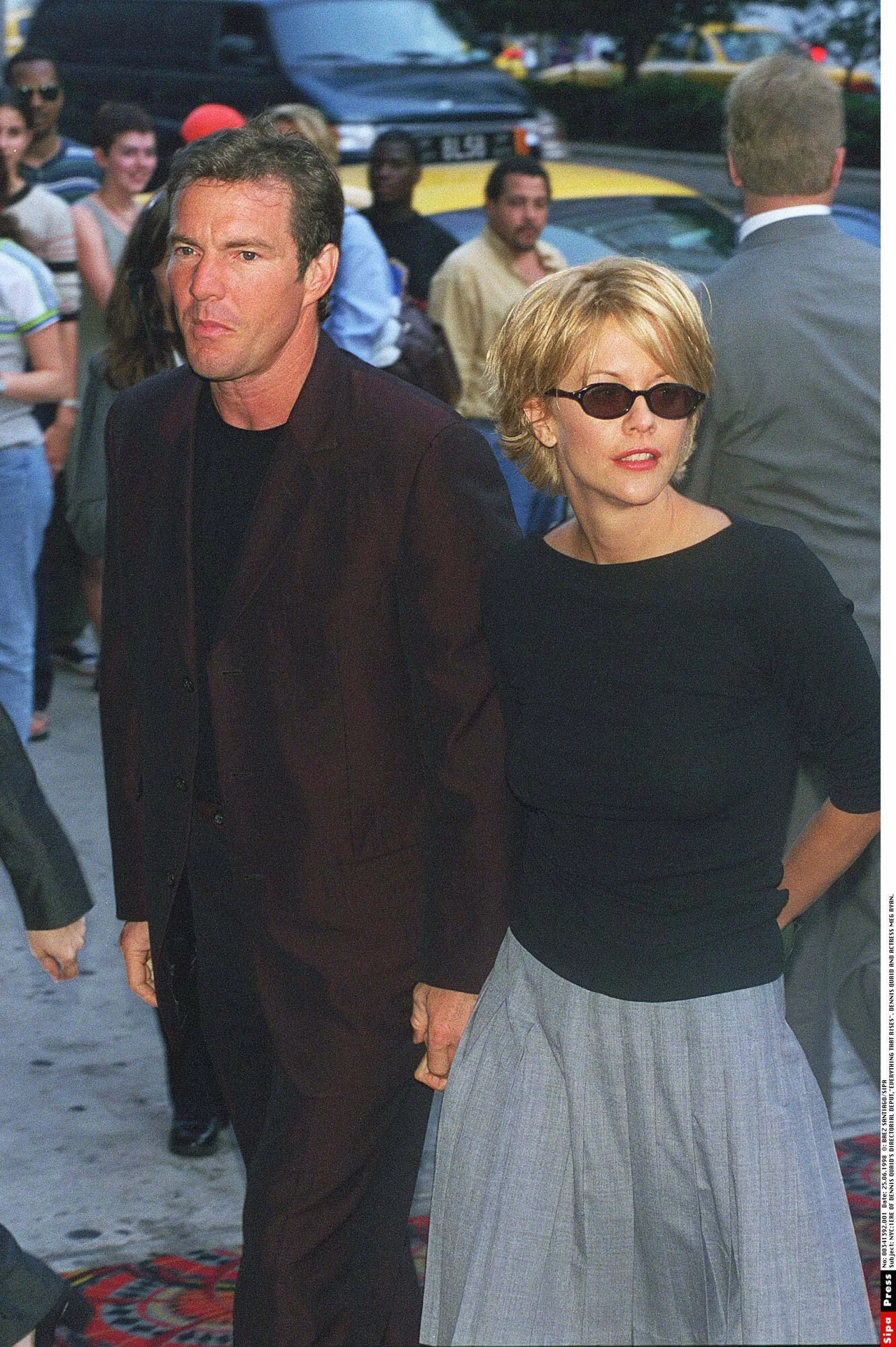 Meg Ryan z mężem Dennisem w 1998 roku 