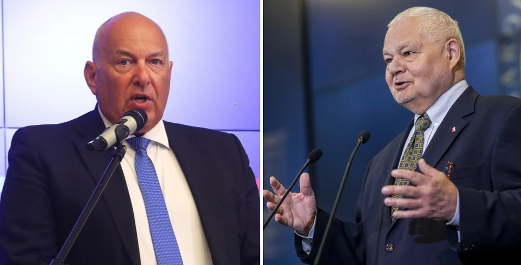 Minister finansów Tadeusz Kościński /Fot. Tomasz Jastrzębowski. Prezes NBP Adam Glapiński /Fot. Andrzej Iwańczuk