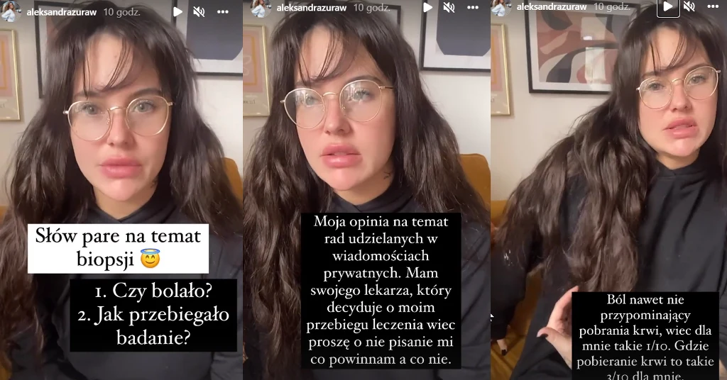 Ola Żuraw ma guza w piersi https://www.instagram.com/aleksandrazuraw/ Ola Żuraw ma guza w piersi https://www.instagram.com/aleksandrazuraw/