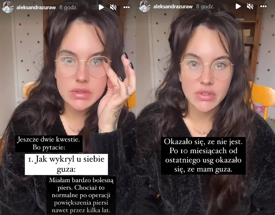 Ola Żuraw ma guza w piersi https://www.instagram.com/aleksandrazuraw/ Ola Żuraw ma guza w piersi https://www.instagram.com/aleksandrazuraw/