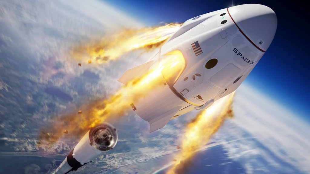 Kapsuła załogowa SpaceX o nazwie Crew Dragon