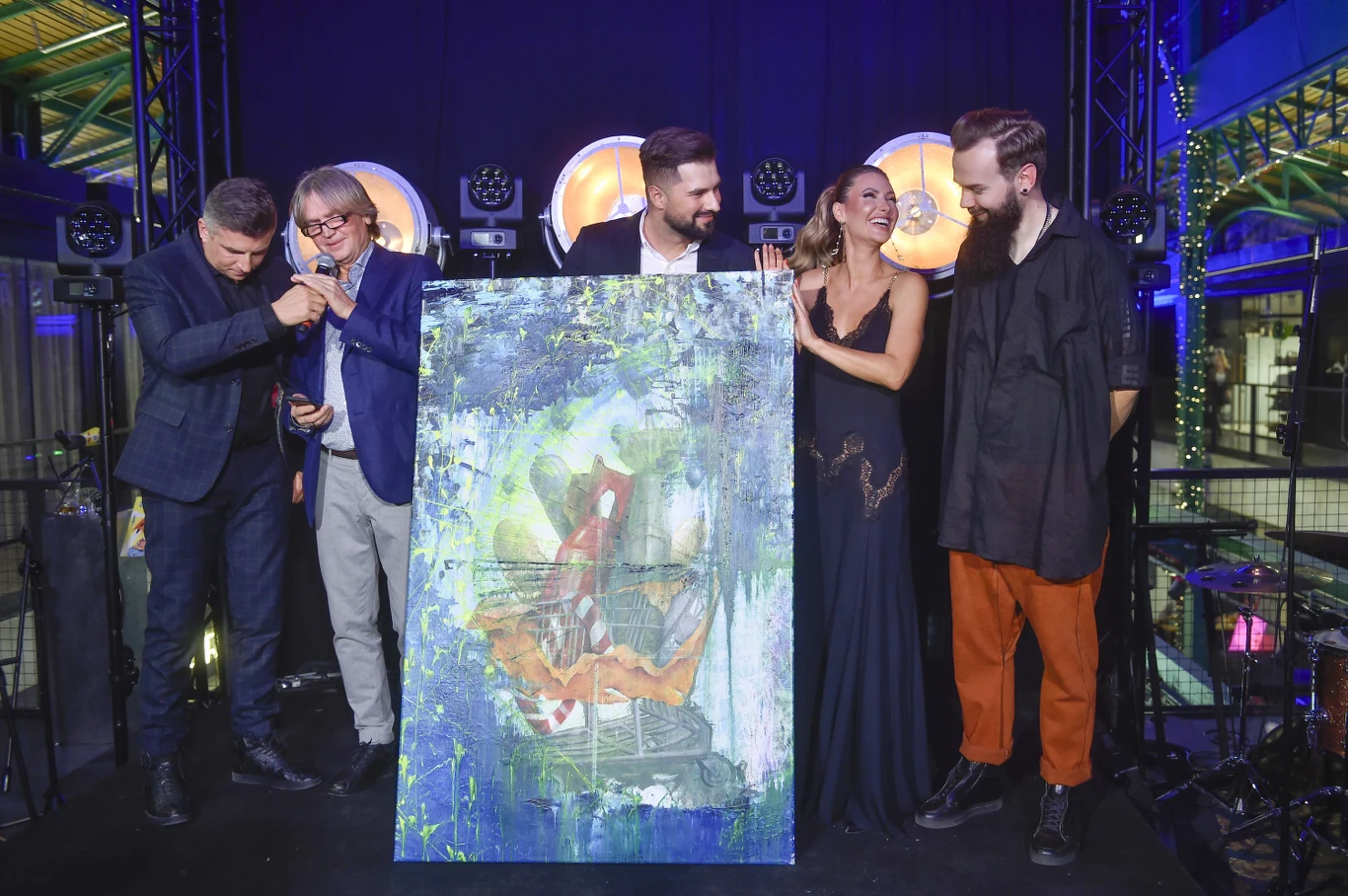 Mateusz Borek, Karolina Woźniak, Szymon Chwalisz; Wernisaż Sebastiana Fabijańskiego Mateusz Borek, Karolina Woźniak, Szymon Chwalisz; Wernisaż Sebastiana Fabijańskiego