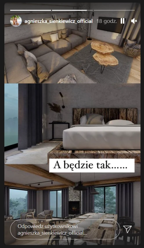 Agnieszka Sienkiewicz kończy budowę domu w Szczyrku (screen z Instagrama)