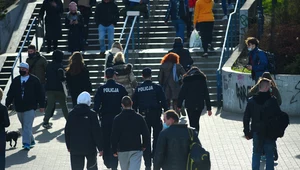 Patrol policji w centrum Warszawy