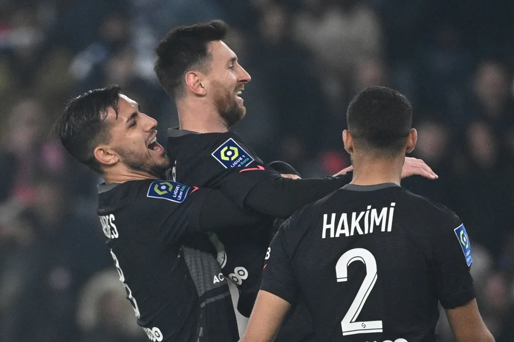 Radość Leo Messiego i jego kolegów z PSG Radość Leo Messiego i jego kolegów z PSG