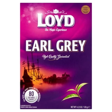 Loyd Earl Grey Herbata czarna aromatyzowana 120 g (80 x 1,5 g) - 1