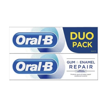 Oral-B Odbudowa Dziąseł i Szkliwa Delikatne wybielanie Pasta do zębów 2x75ml - 1
