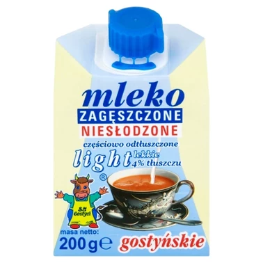 SM Gostyń Mleko gostyńskie zagęszczone niesłodzone light 4% 200 g - 0