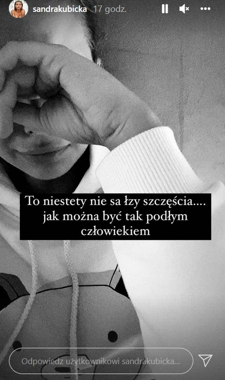 Sandra Kubicka zalała się łzami Sandra Kubicka zalała się łzami