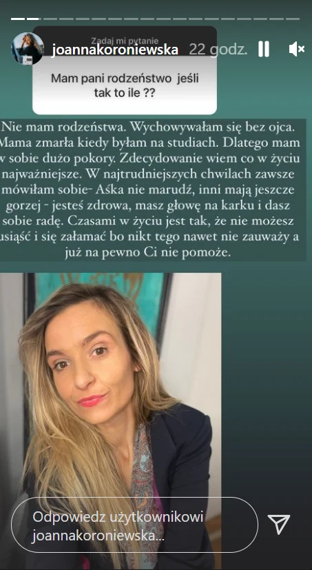 Joanna Koroniewska o dzieciństwie fot. Instagram (instagram.com/joannakoroniewska) Joanna Koroniewska o dzieciństwie fot. Instagram (instagram.com/joannakoroniewska)