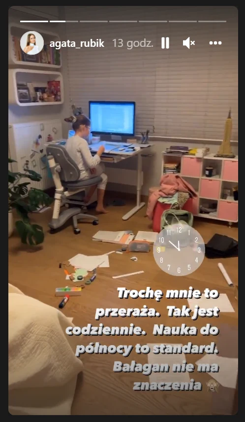 Córka Agaty Rubik musi uczyć się do północy Córka Agaty Rubik musi uczyć się do północy