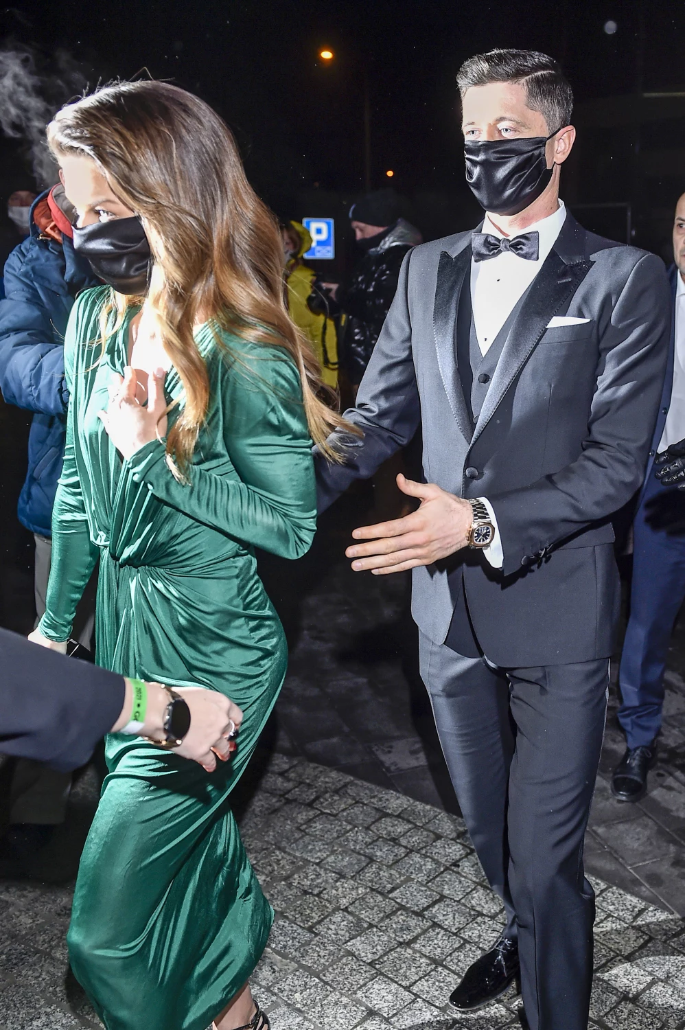 Robert Lewandowski z żoną Anną