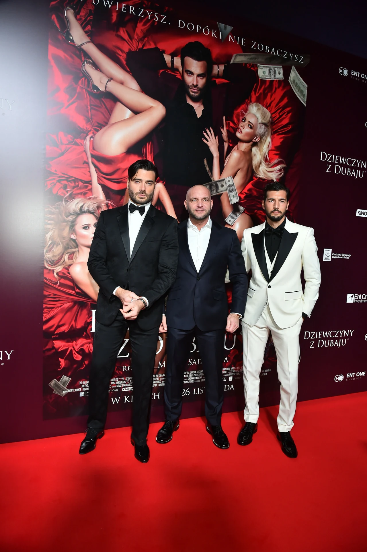 Giulio Berruti, Emil Stępień, Andrea Preti; Uroczysta premiera filmu "Dziewczyny w Dubaju" w rezyserii Marii Sadowskiej