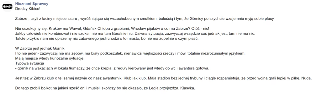 Nieznani Sprawcy na FB Nieznani Sprawcy na FB