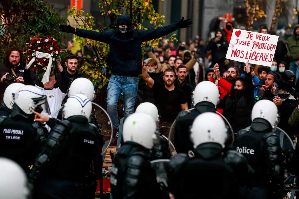 Na zdjęciu protesty w Belgii Na zdjęciu protesty w Belgii