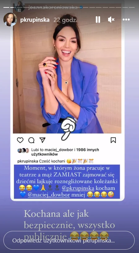 Joanna Koroniewska i Paulina Krupińska na Instagramie (instagram.com/pkrupinska)