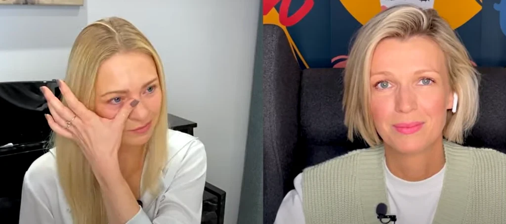 Barbara Kurdej-Szatan podczas rozmowy z Magdą Mołek Barbara Kurdej-Szatan podczas rozmowy z Magdą Mołek