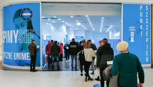 Punkt szczepień w krakowskiej galerii handlowej