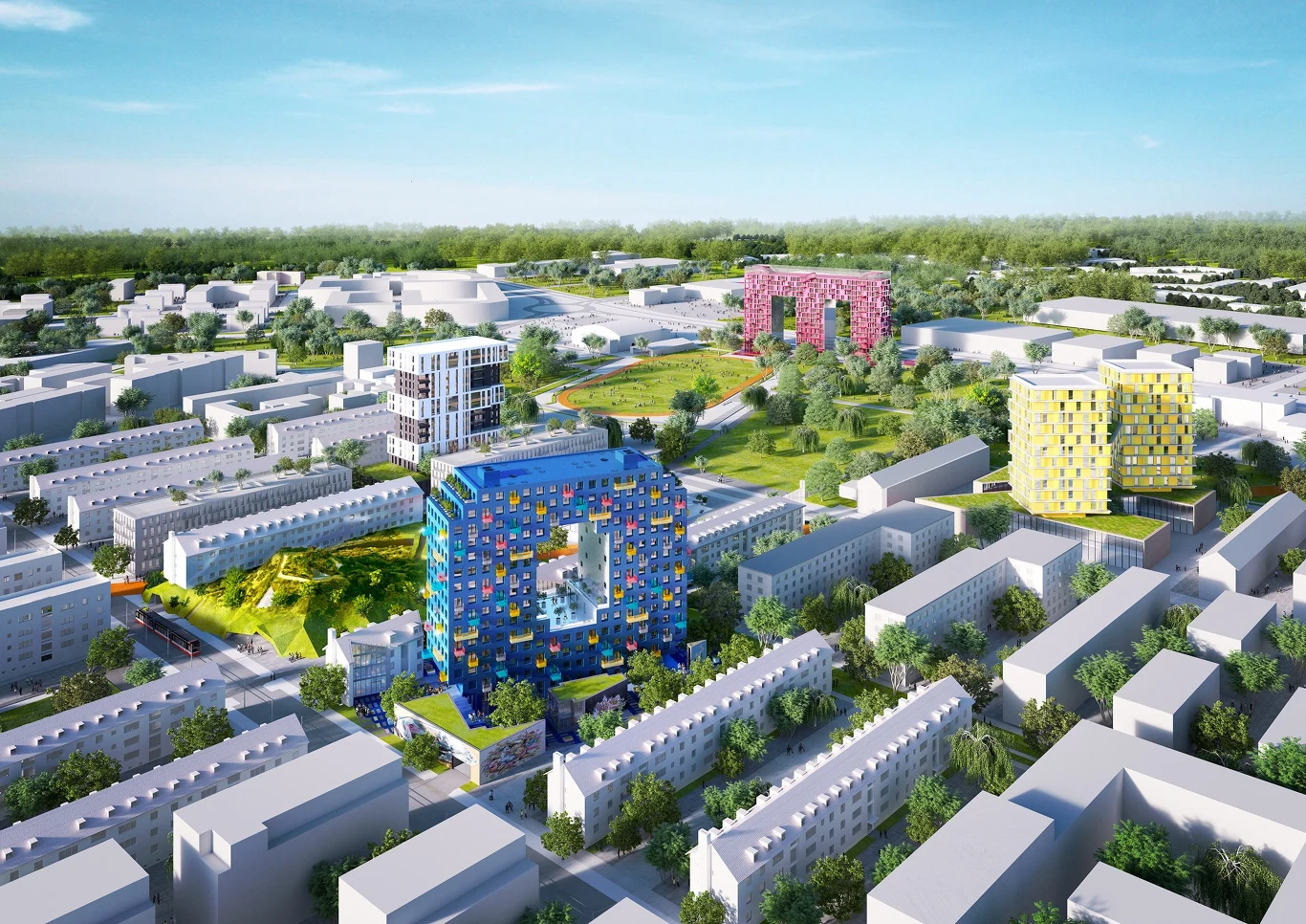 Była baza wojskowa, będzie oryginale kolorowe osiedle mieszkaniowe - MVRDV Była baza wojskowa, będzie oryginale kolorowe osiedle mieszkaniowe - MVRDV