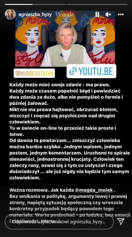 Agnieszka Hyży na Instagramie (instagram.com/agnieszka_hyzy)