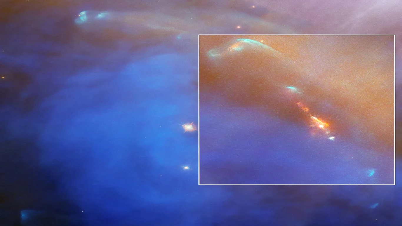 Mgławica Biegnący Człowiek okiem Kosmicznego teleskop Hubble'a Mgławica Biegnący Człowiek okiem Kosmicznego teleskop Hubble'a