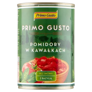 Primo Gusto Pomidory krojone bez skórki z bazylią 400 g - 1