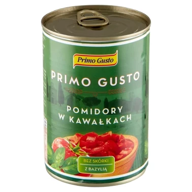 Primo Gusto Pomidory krojone bez skórki z bazylią 400 g - 0