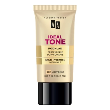 AA Make Up Ideal Tone podkład perfekcyjne dopasowanie 103 light beige 30ml - 1