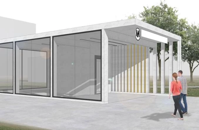 Projekt wejścia na stację linii M3 Projekt wejścia na stację linii M3