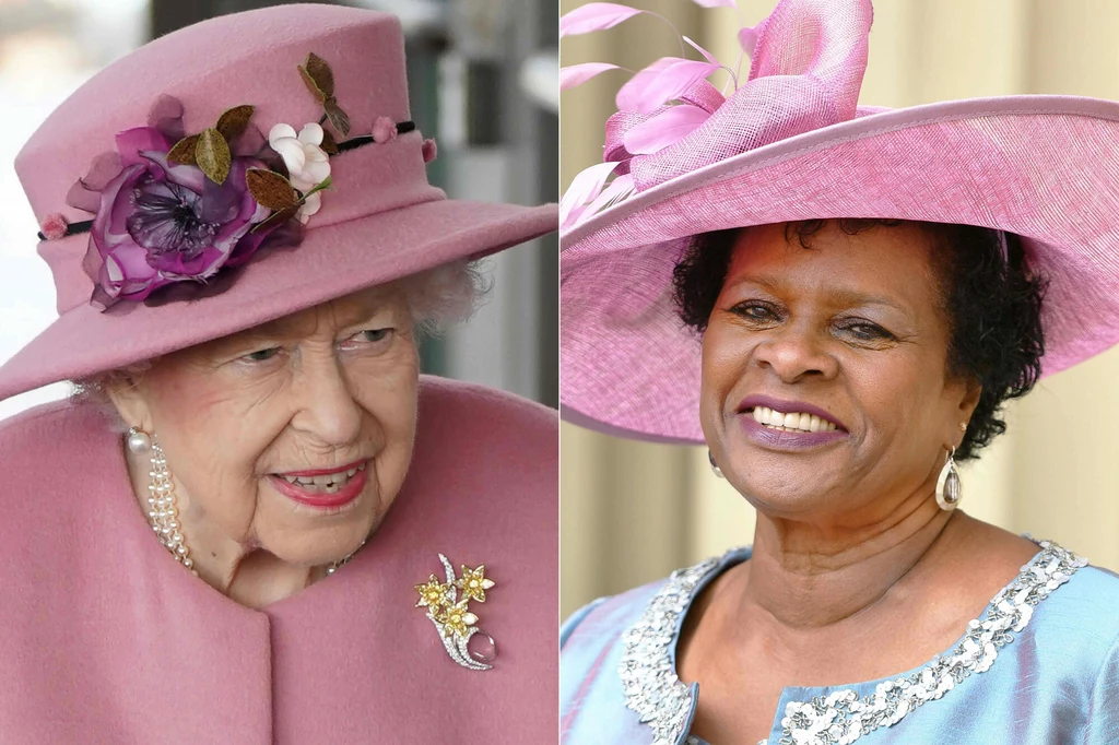 Królowa Elżbieta II i przyszła prezydent Barbadosu - Sandra Mason 