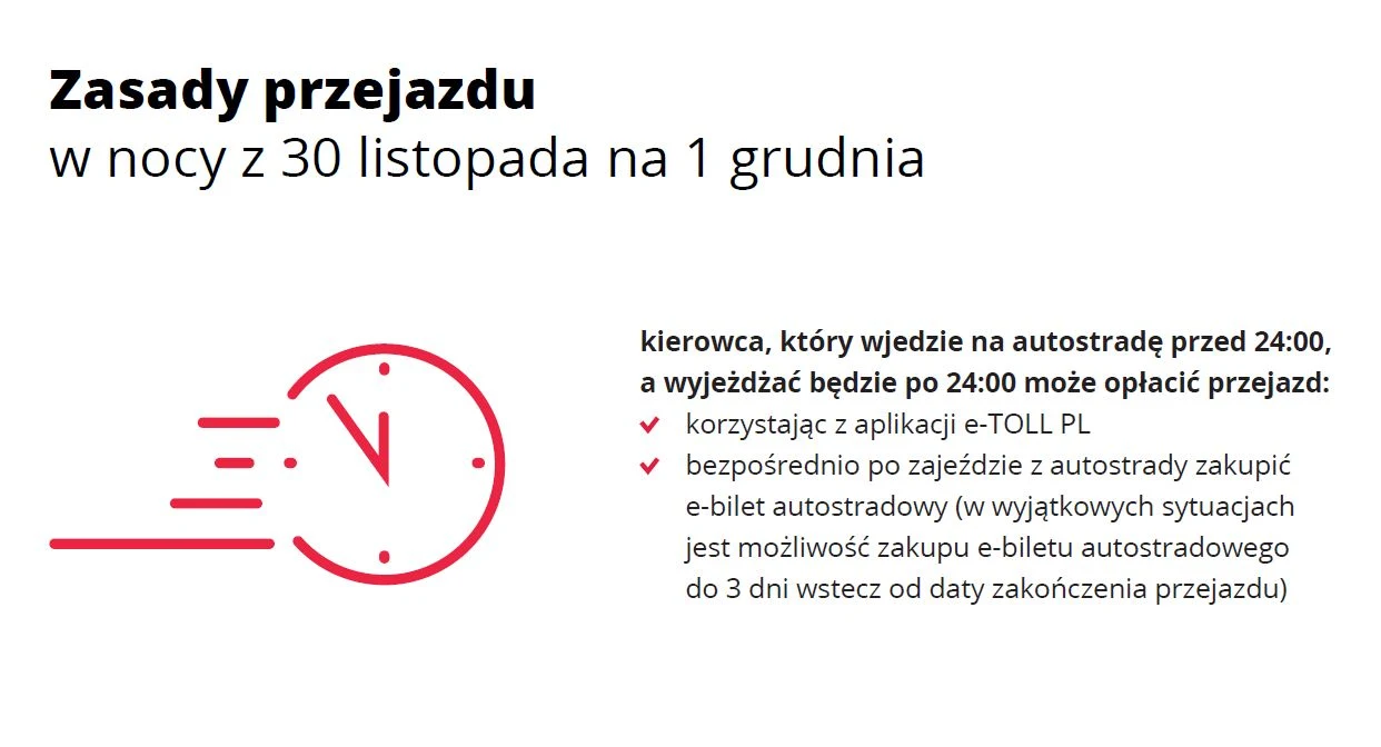 Co zrobić jeśli zmiana systemu zastanie nas na autostradzie? Co zrobić jeśli zmiana systemu zastanie nas na autostradzie?