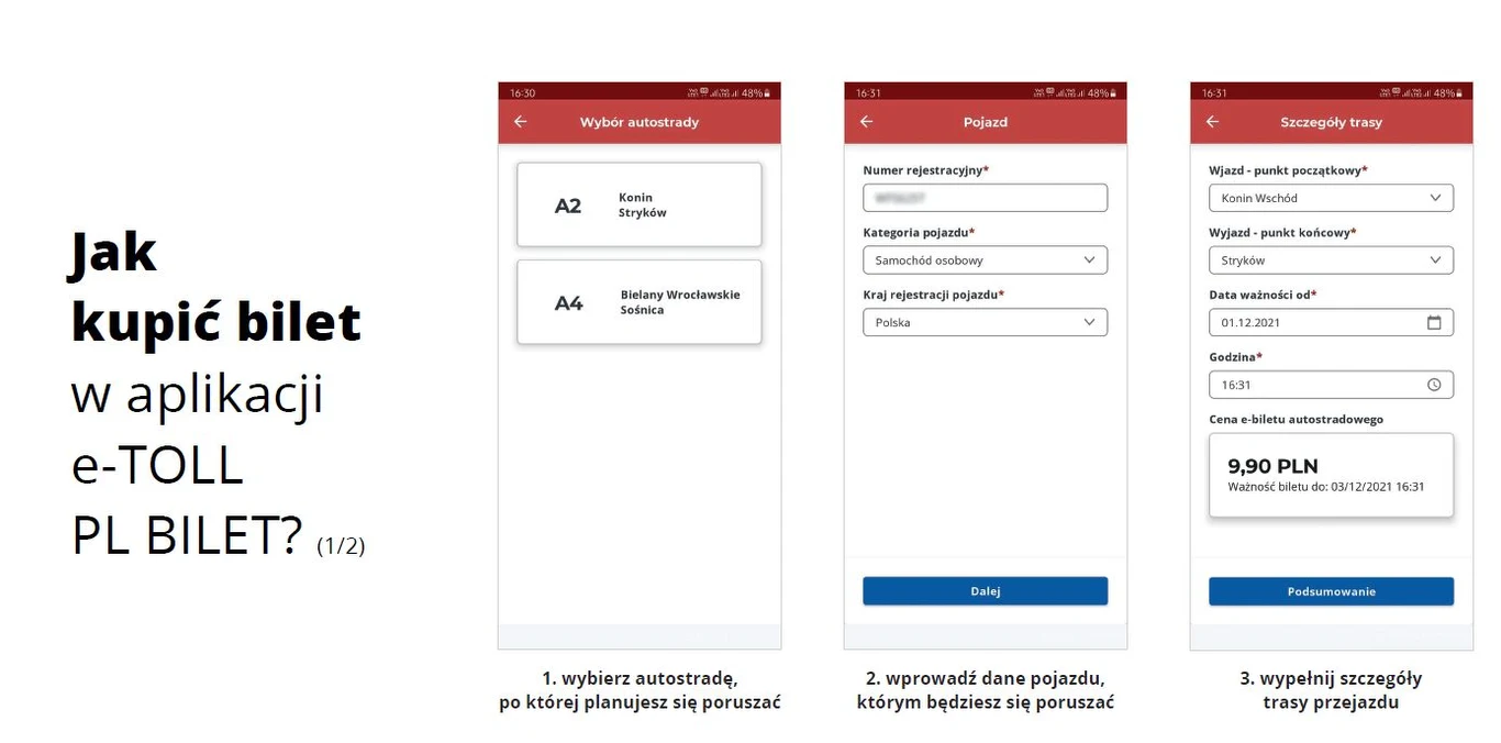 Tak wyglądać będzie aplikacja e-TOLL Bilet Tak wyglądać będzie aplikacja e-TOLL Bilet