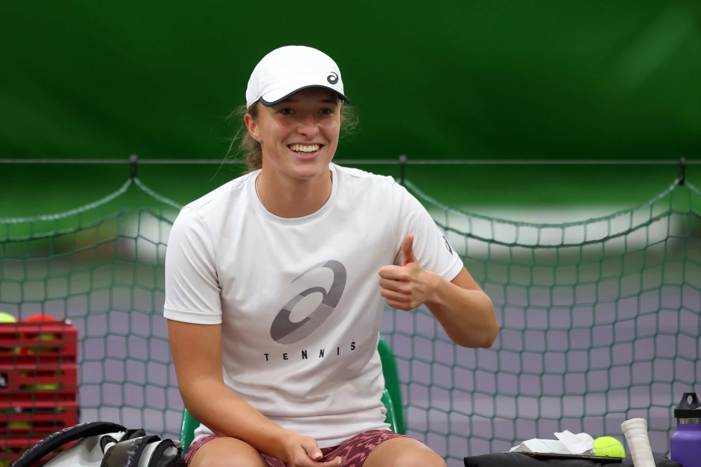 Iga Świątek podczas treningu w klubie Lavo w Józefosławiu pod Warszawą Iga Świątek podczas treningu w klubie Lavo w Józefosławiu pod Warszawą