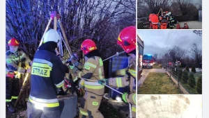 Akcja służb; źródło: Włoszczowa 112/facebook