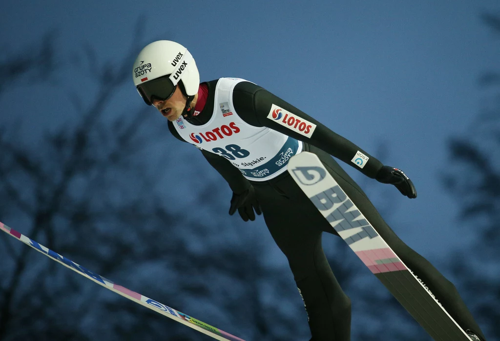 Piotr Żyła na skoczni w Wiśle