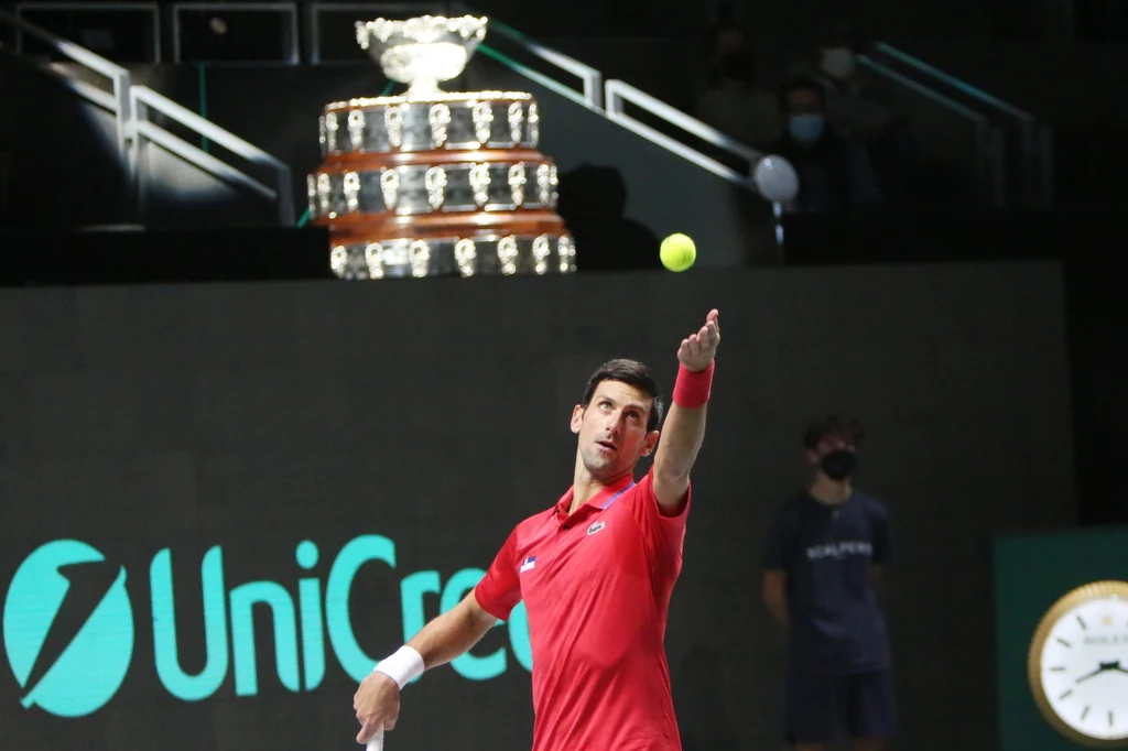 Novak Djoković podczas Davis Cup Finals Novak Djoković podczas Davis Cup Finals