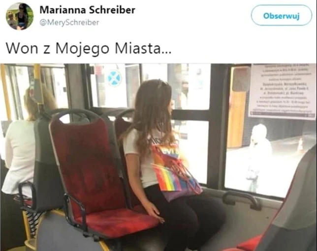 Wpis Marianny Schreiber na Twitterze