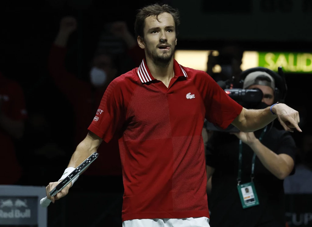 Daniił Miedwiediew poczas Davis Cup Finals Daniił Miedwiediew poczas Davis Cup Finals