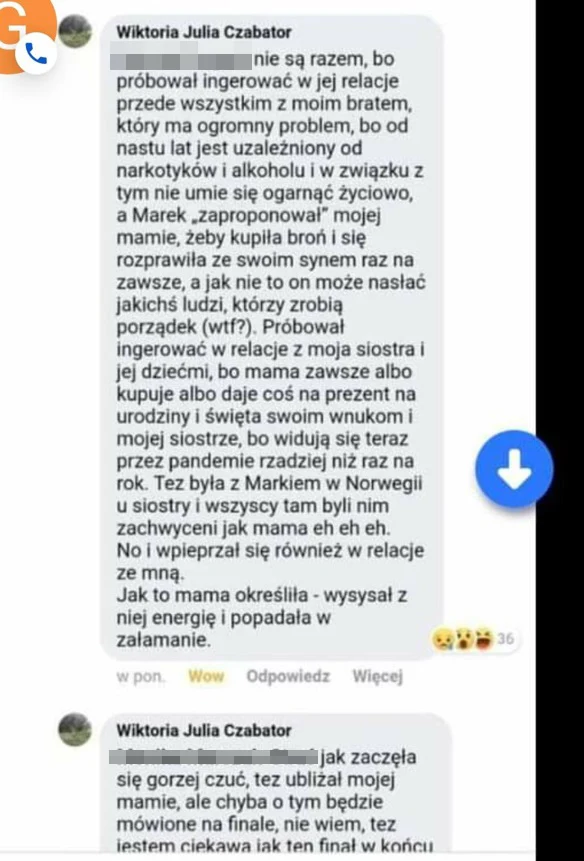 Wpis córki Elżbiety