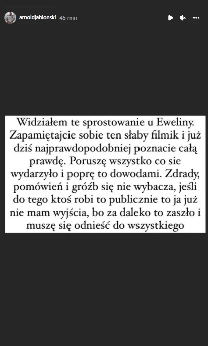 Arnold na IG @arnoldjablonski