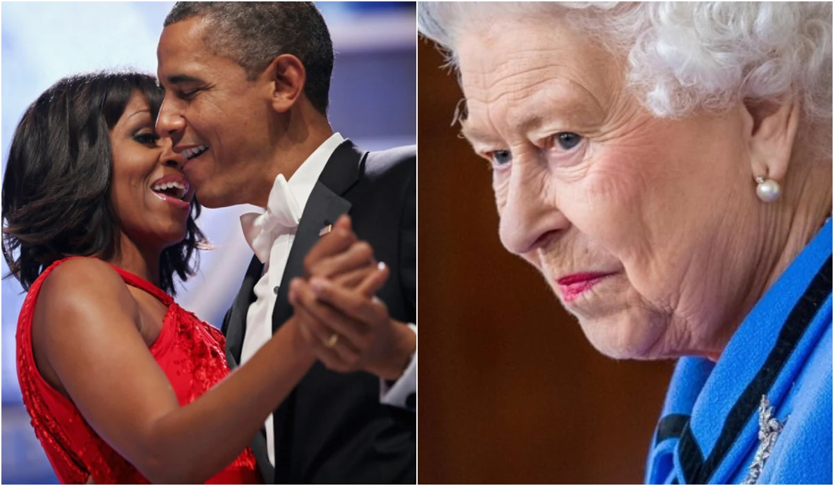 Barack i Michelle Obama, królowa Elżbieta II Barack i Michelle Obama, królowa Elżbieta II