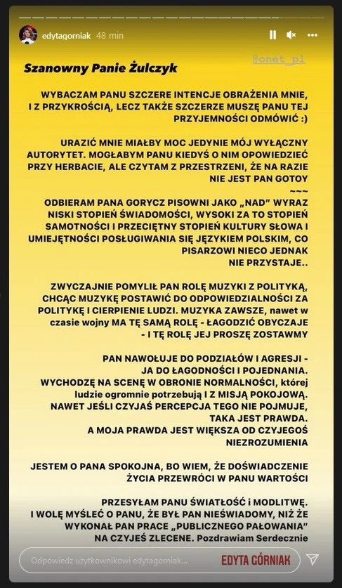 Oświadczenie Górniak