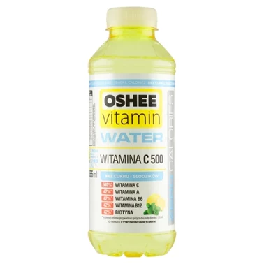 Oshee Vitamin Water Zero Napój niegazowany o smaku cytrynowo-miętowym 555 ml - 1