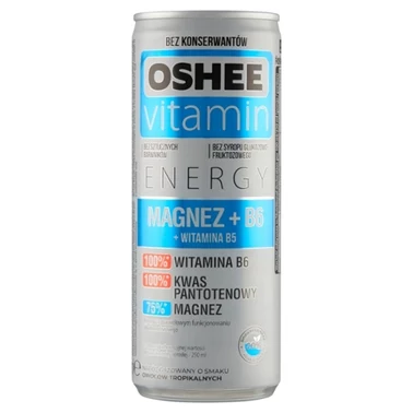 Oshee Vitamin Energy Napój gazowany o smaku owoców tropikalnych 250 ml - 3