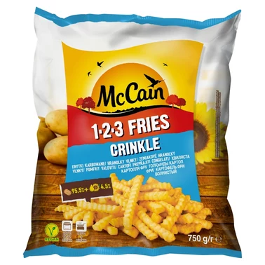 McCain 1.2.3 Fries Crinkle Frytki karbowane 750 g - 2