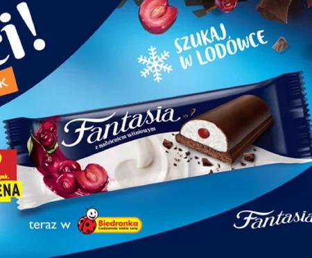 Fantasia Batonik mleczny z nadzieniem wiśniowym 27 g