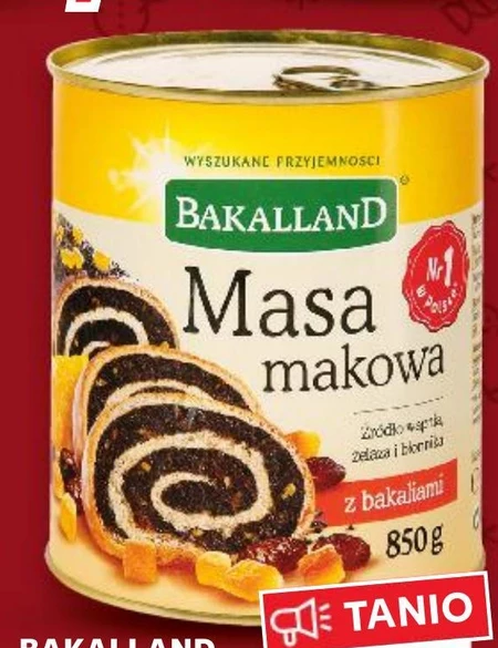 Bakalland Masa makowa z bakaliami 850 g